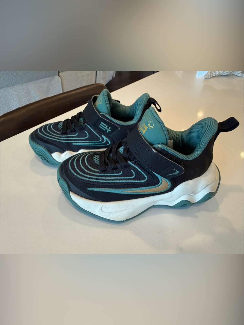 Nike Kids Sneakers in Teal, Black & White